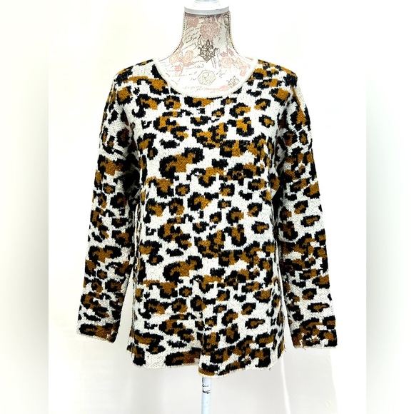 PHILOSOPHY Leopard print crew‎ neck sweater size S. - Picture 1 of 13